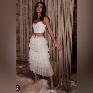 NWT 12th Tribe Harmony Nude Tulle Maxi